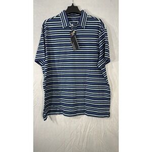roundtree and yorke mens Golf Polo Short Sleeve XL Striped New Casual Purple